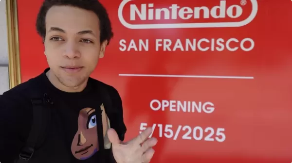 Super Cafe waits outside the future San Francisco Nintendo Store