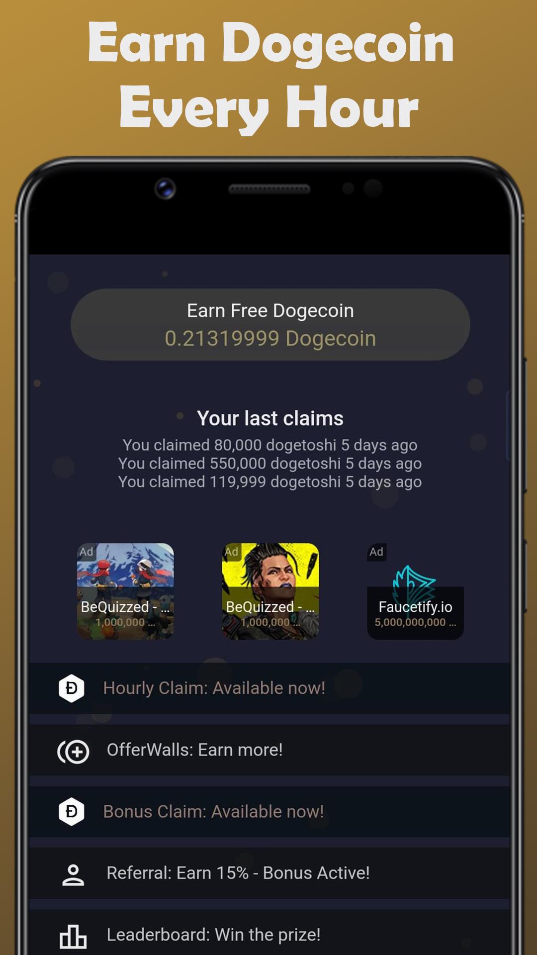 Earn Dogecoin Captura de tela 0