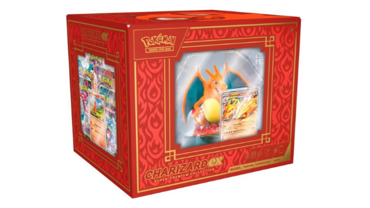 Pokémon TCG Charizard heykeli ön sipariş için mevcut favori kartı görüntülemek için kullanılır