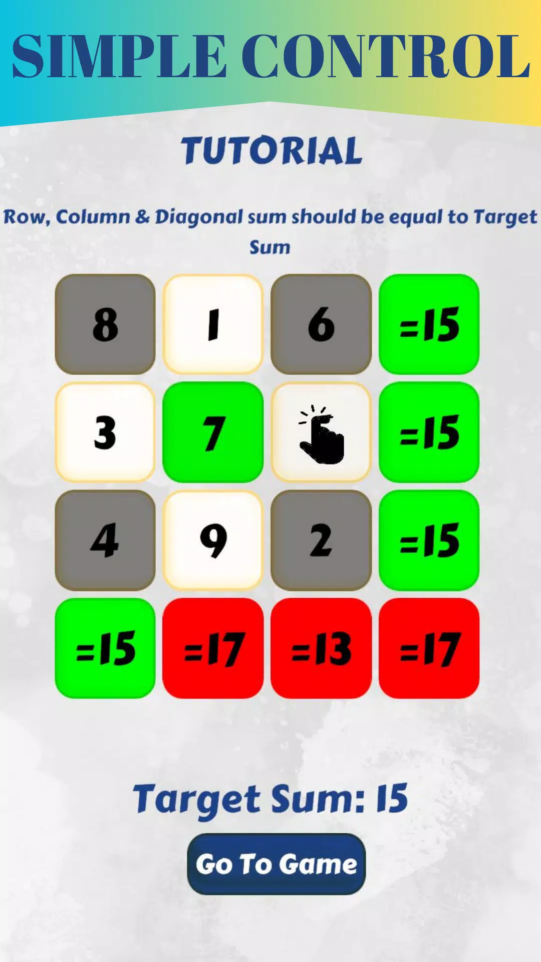 Magic Square game Captura de pantalla 1