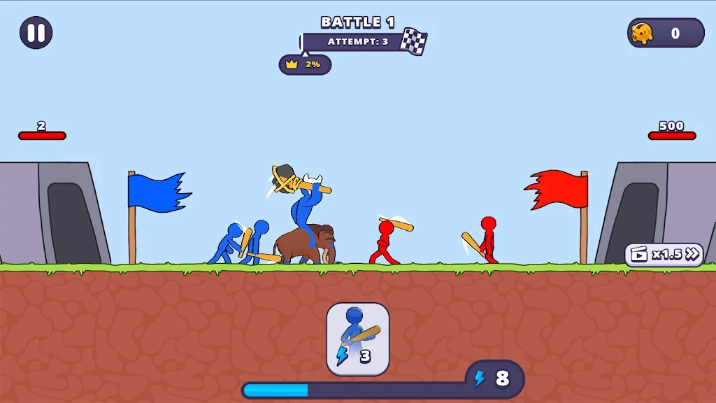 Stickman Fight: War of the Age ภาพหน้าจอ 1