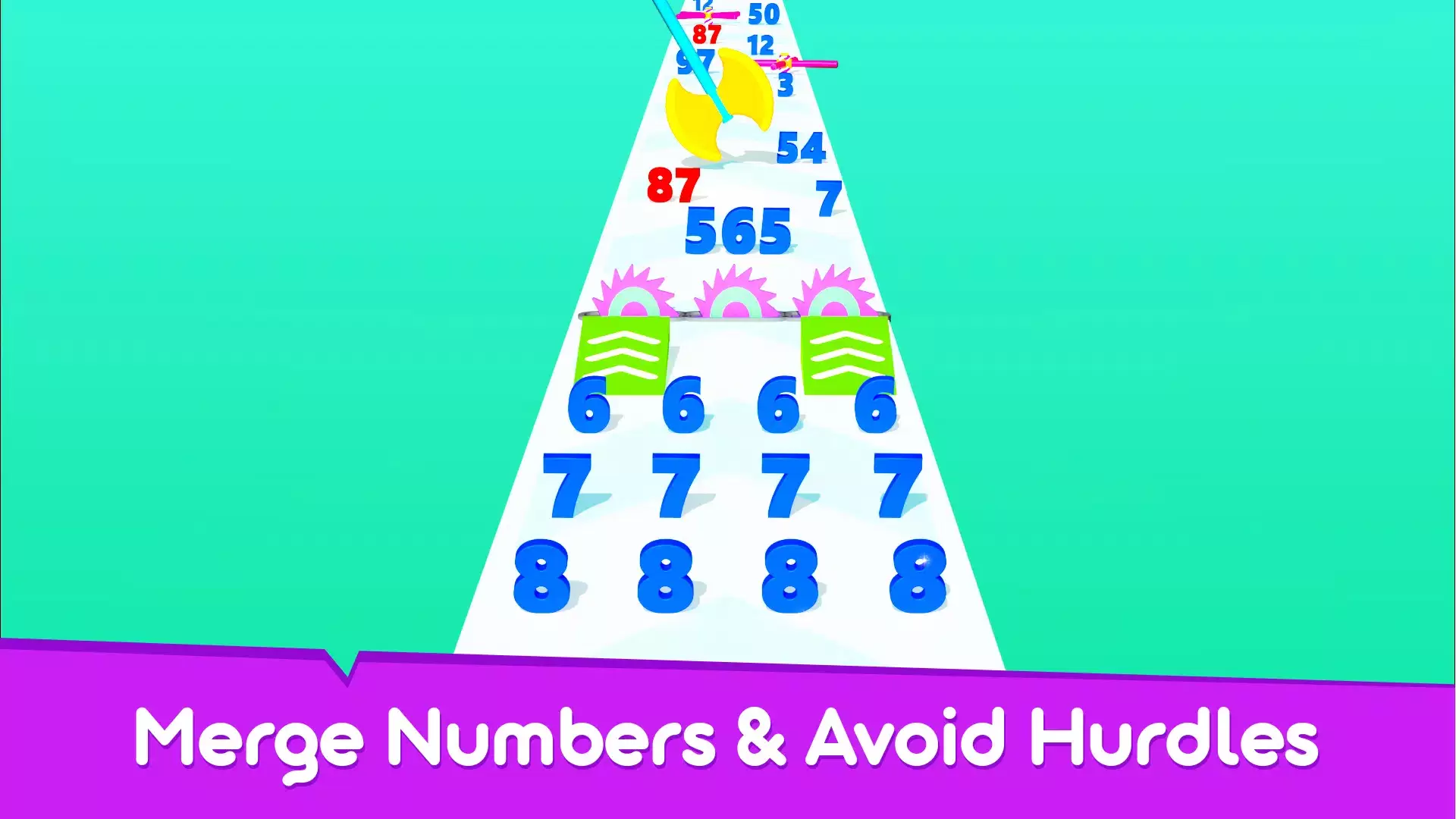 Run & Merge Numbers Game Скриншот 1