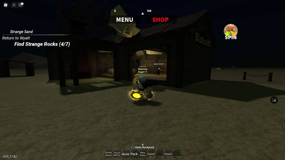Dusthaven blacksmith location in Desert Detectors