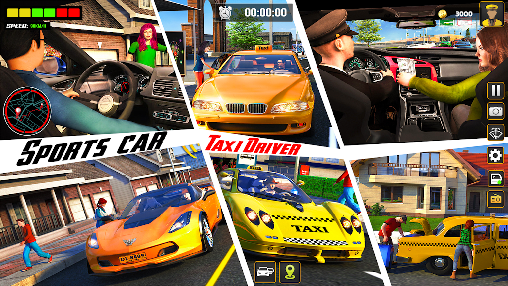 City Cab Driver Car Taxi Games Screenshot 2