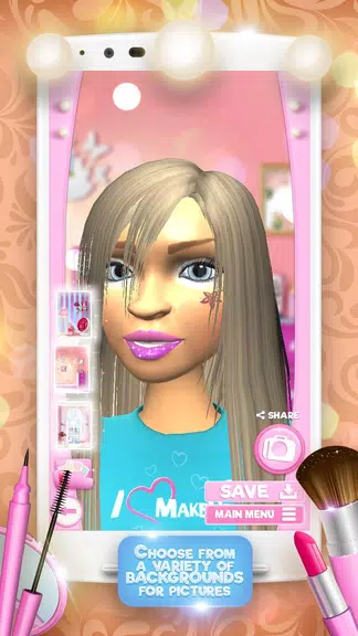 3D Makeup Games For Girls Captura de pantalla 2