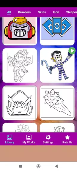 Coloring Book of Brawl S. Fans Скриншот 2