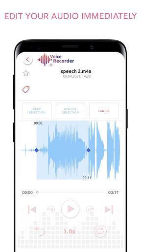 Voice Recorder and Editor App Captura de tela 1