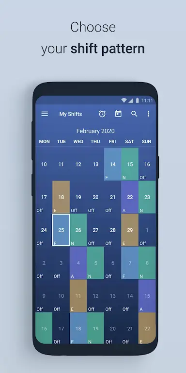 Shift Work Schedule Calendar Скриншот 0