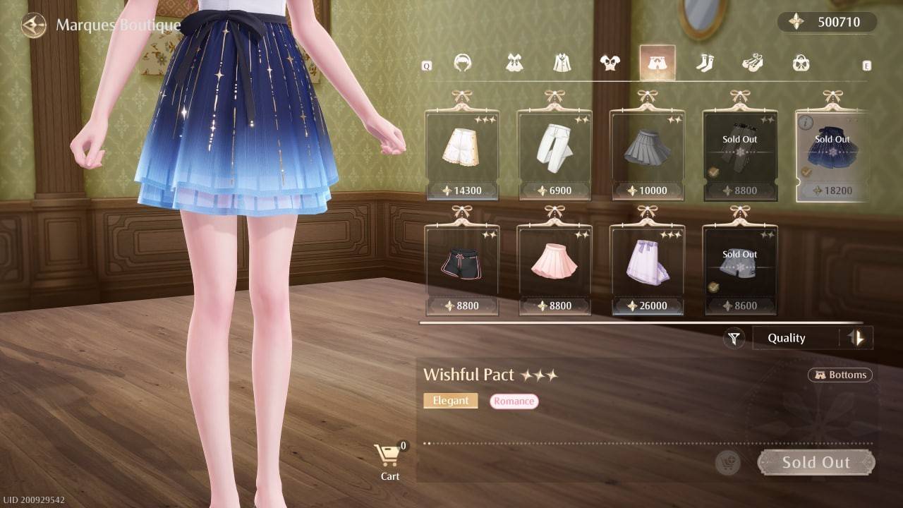 Specific Skirt in Inventory