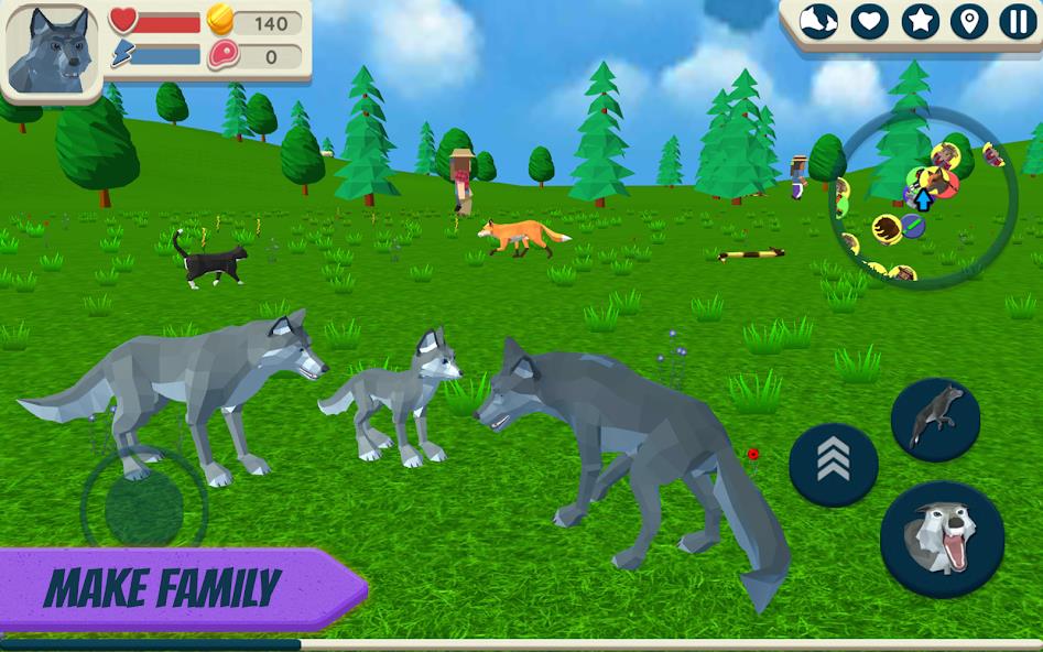 Wolf Simulator: Wild Animals 3 Mod スクリーンショット 2