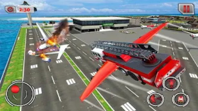 fire truck flying robot rescue スクリーンショット 1