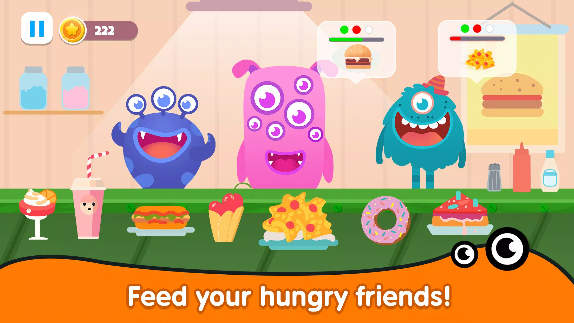 Kitchen monster games for kids Ekran Görüntüsü 0