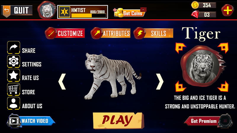 Tiger Simulator 3D Animal Game ภาพหน้าจอ 3