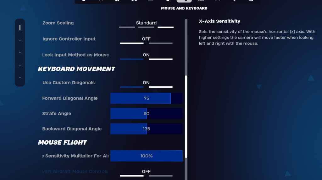 Fortnite Keyboard Settings