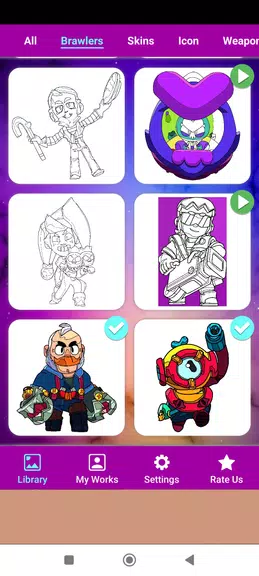 Coloring Book of Brawl S. Fans Скриншот 1