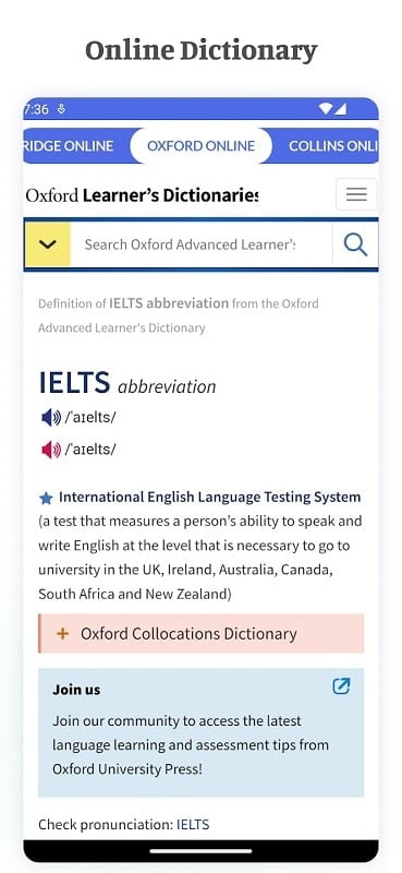 Schermata Oxford Vocabulary 0