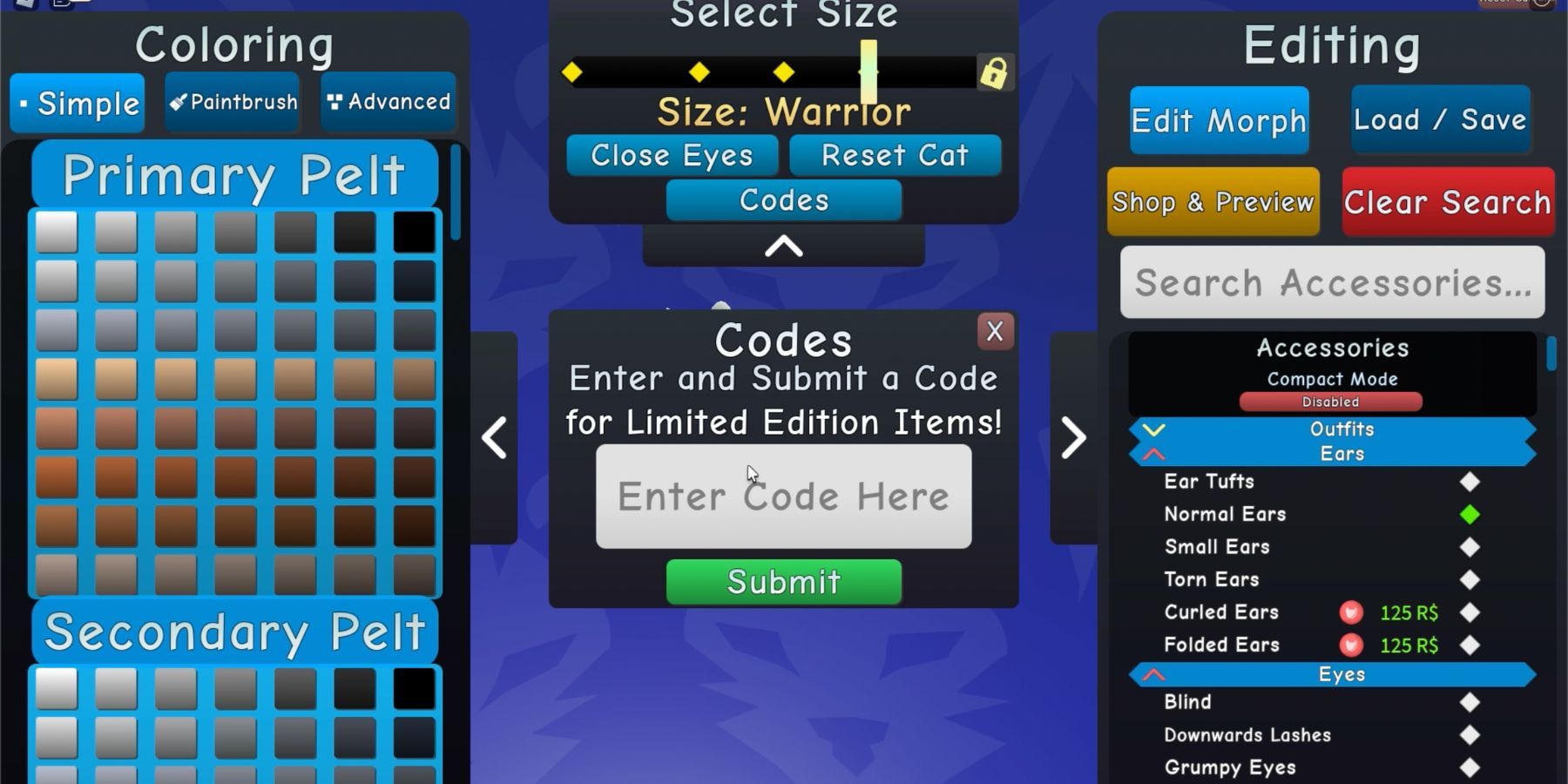 Image: In-game screenshot showing the code redemption menu