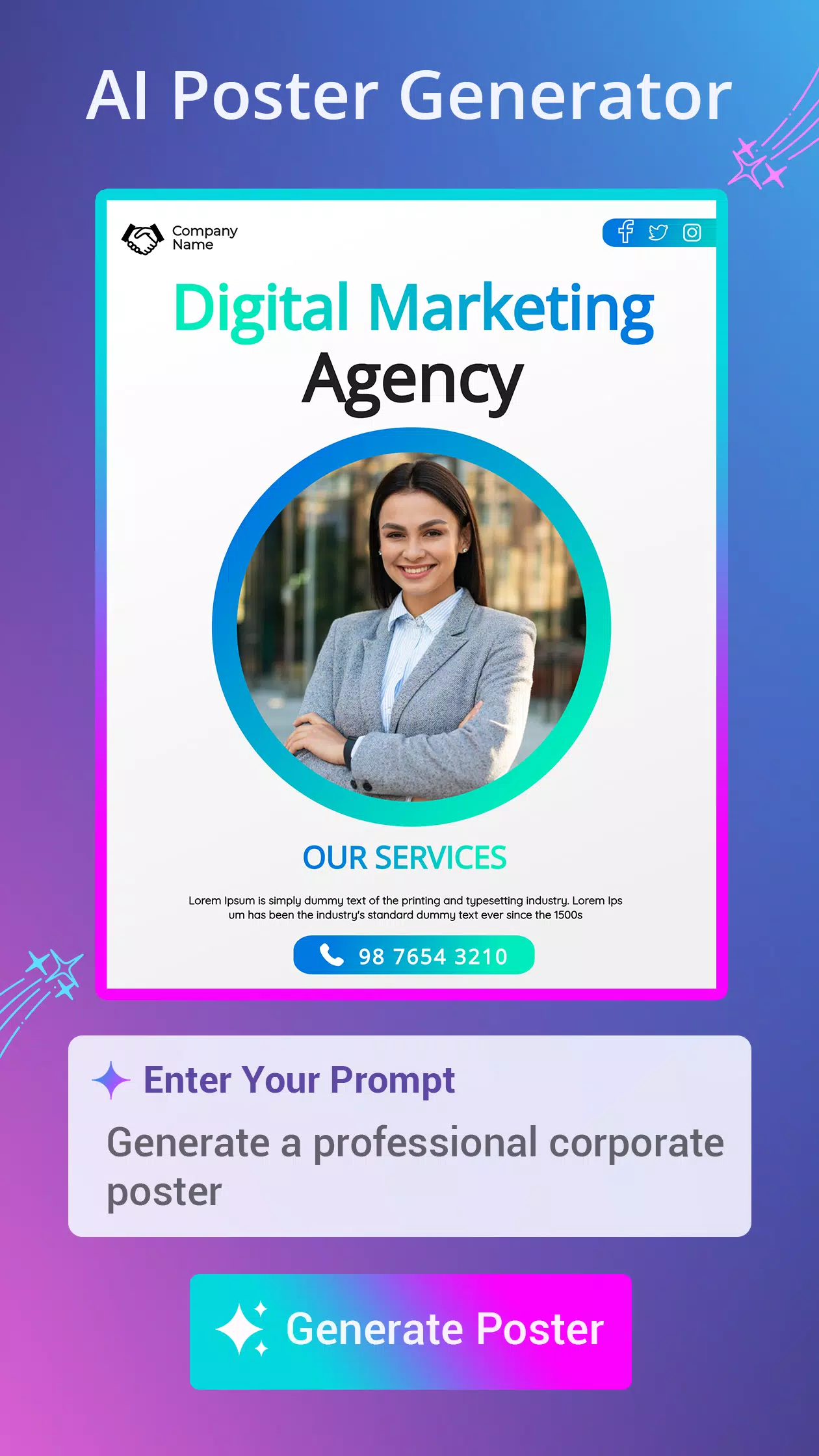 Poster Maker AI flyer maker スクリーンショット 1