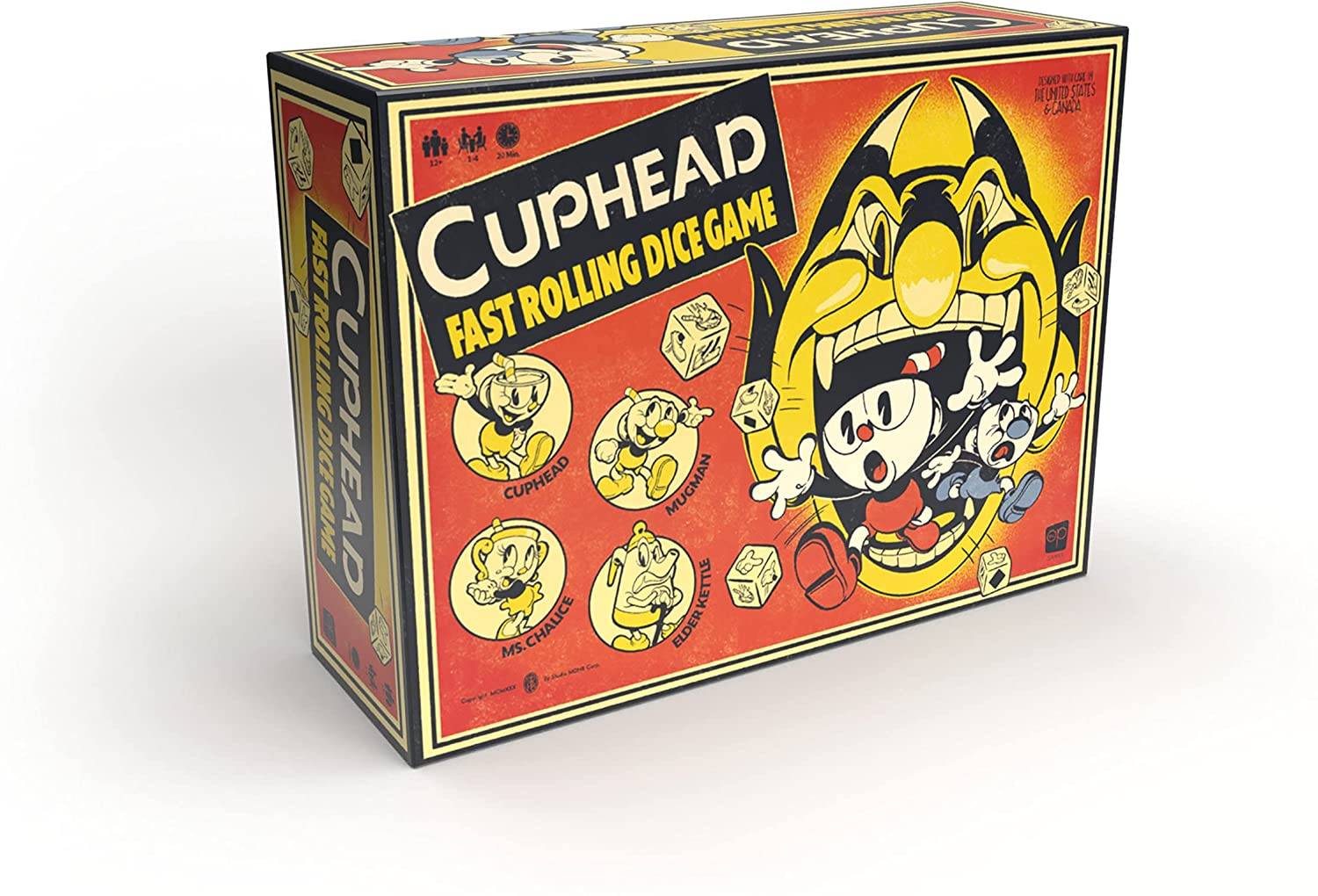 Cuphead: gioco di dadi in rapido rotolamento