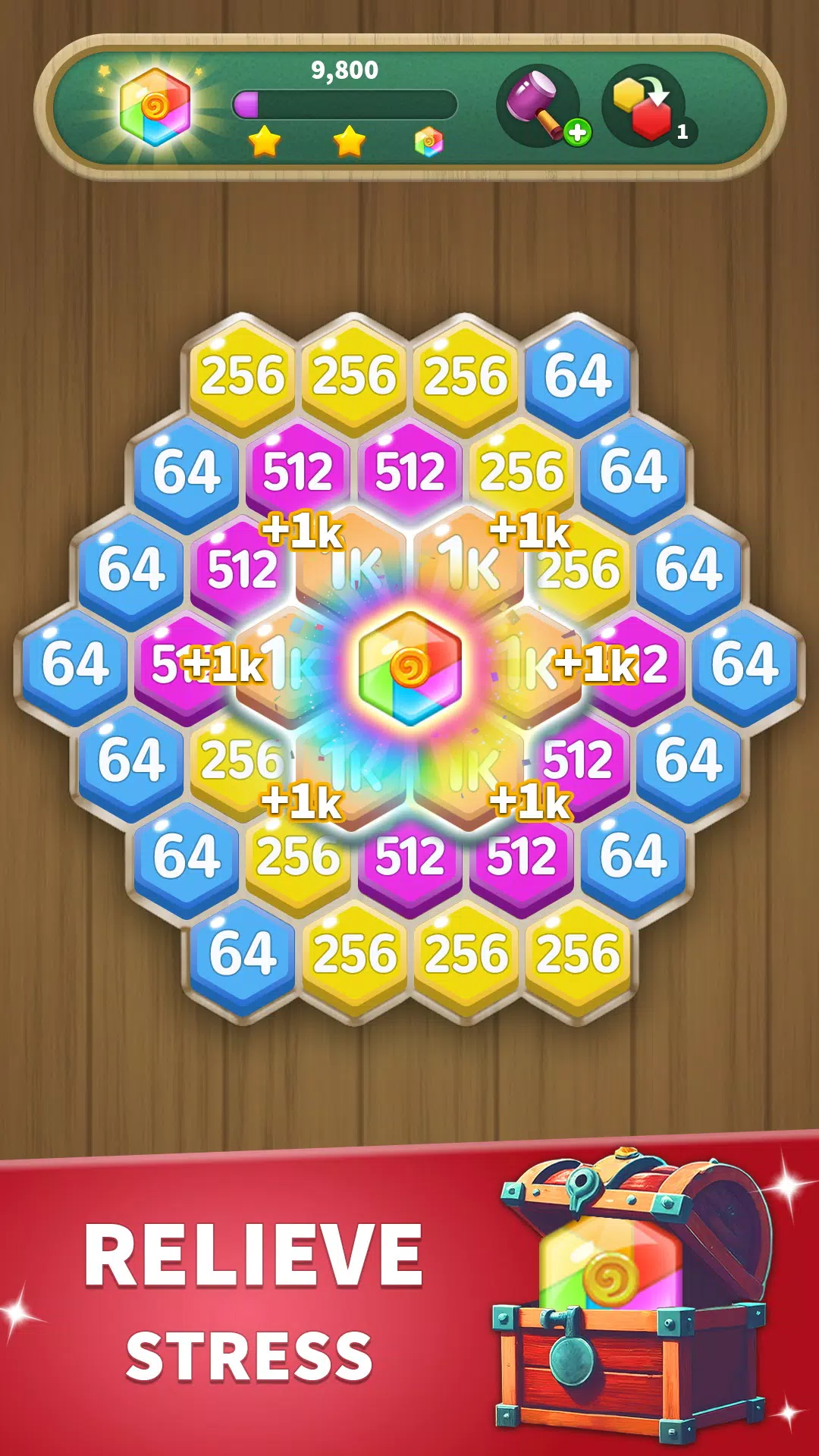 Hexa Connect: 2048 Puzzle Captura de pantalla 2