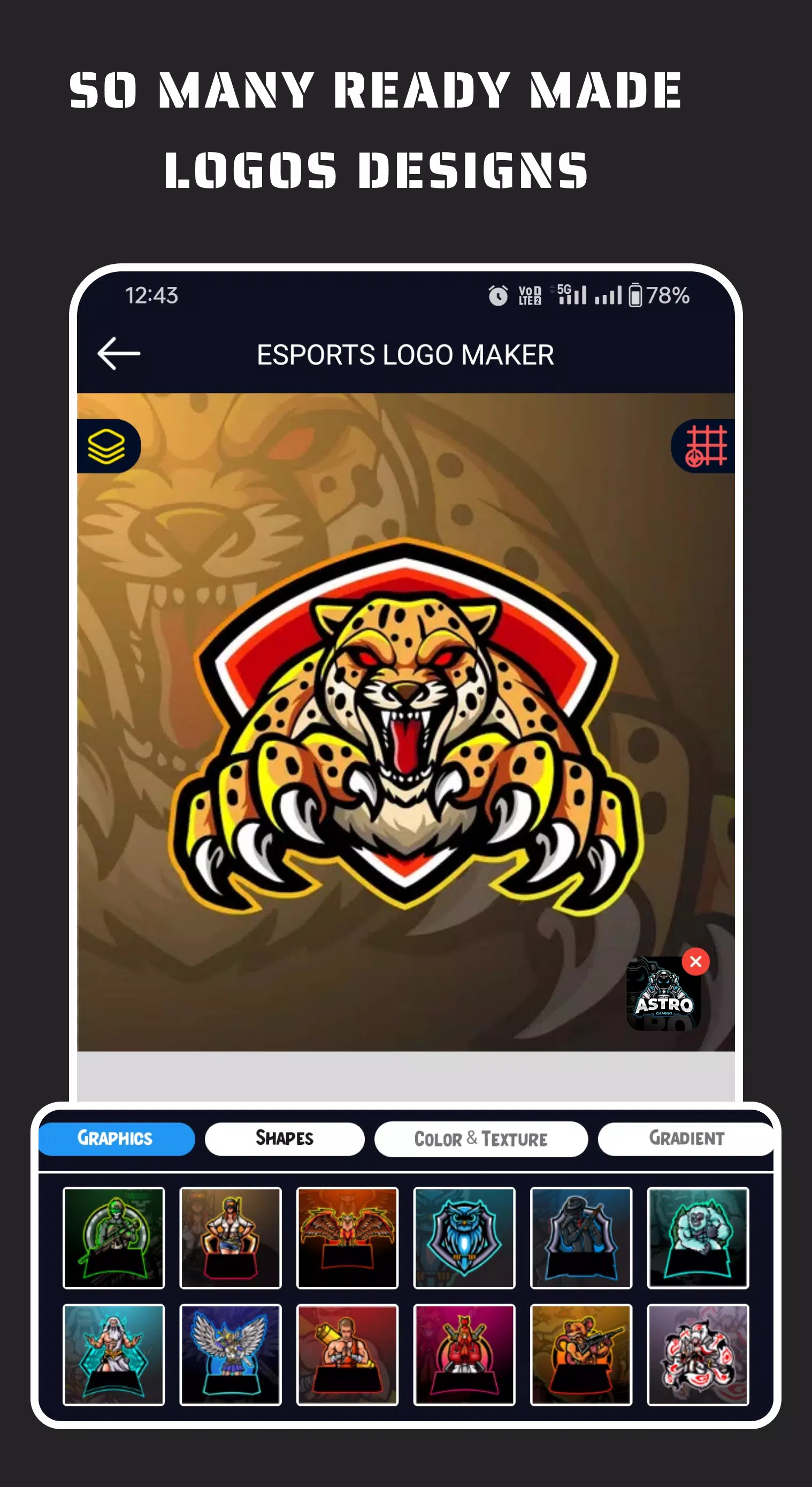 Esportify: Gaming Logo Maker Captura de tela 3