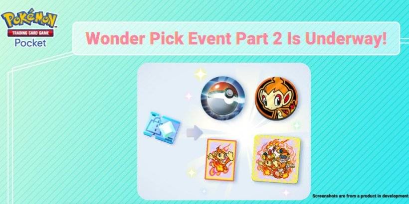 Аксессуары Chimchar, запущенные во второй части Pokemon TCG Pocket's Wonder Pick Event