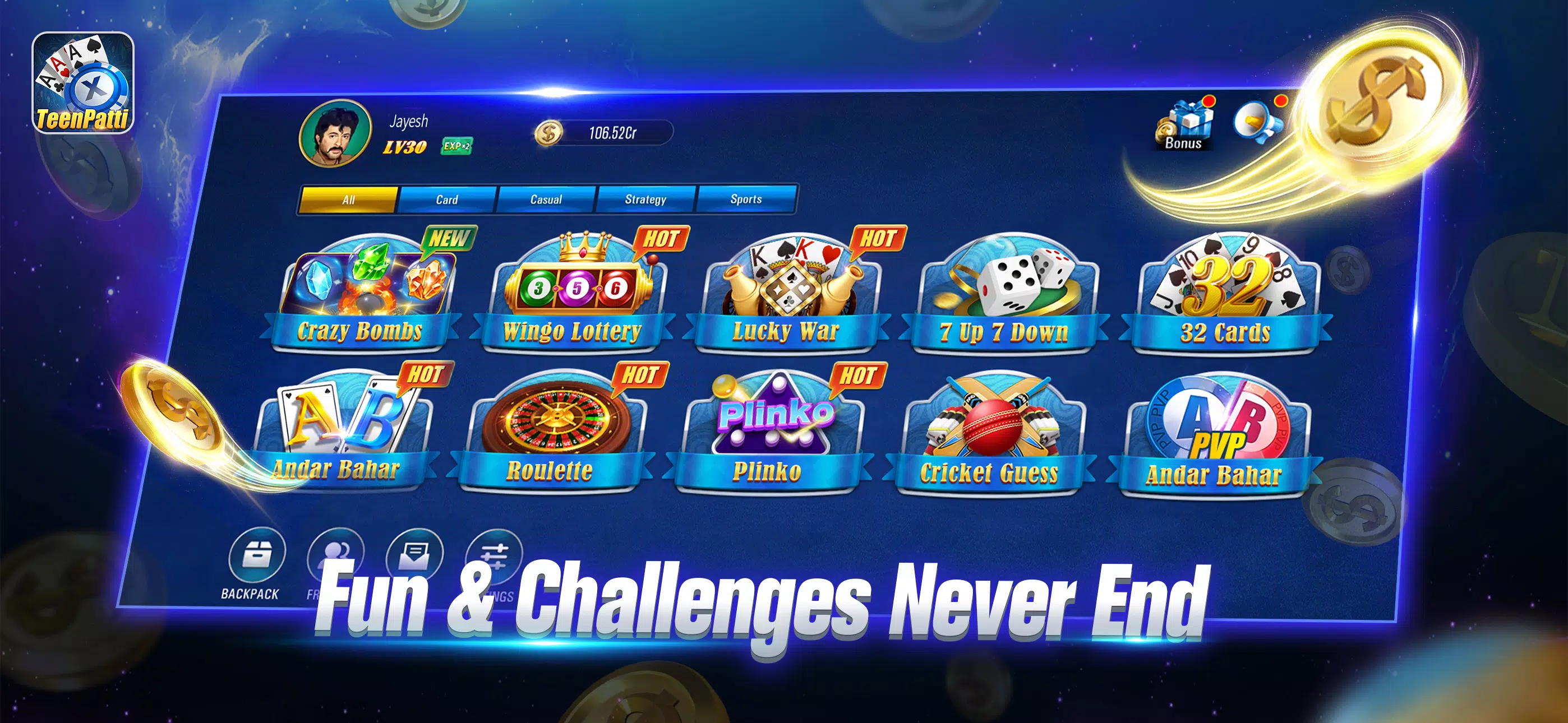 X Teen Patti Tangkapan skrin 0