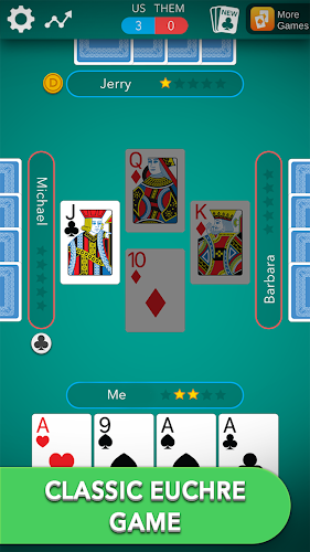 Euchre Classic Card Game ဖန်သားပြင်ဓာတ်ပုံ 0