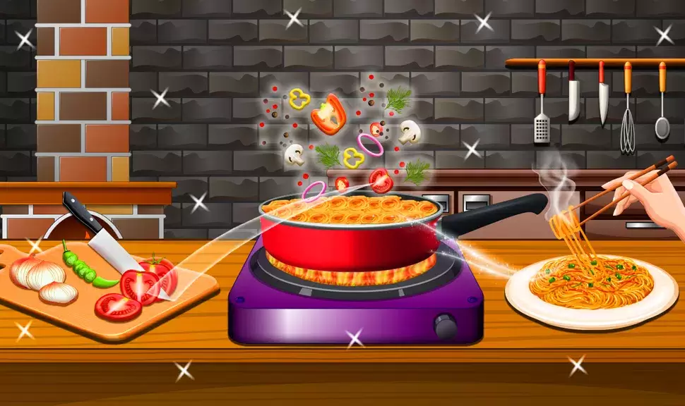 Crispy Noodles Cooking Game Ảnh chụp màn hình 1