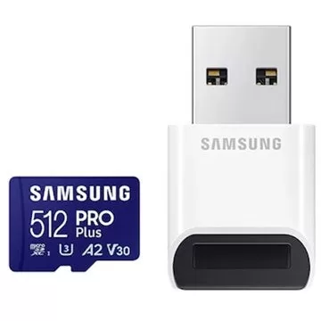 512GB Samsung Pro Plus Micro SDXC com adaptador USB agora apenas US $ 29,99