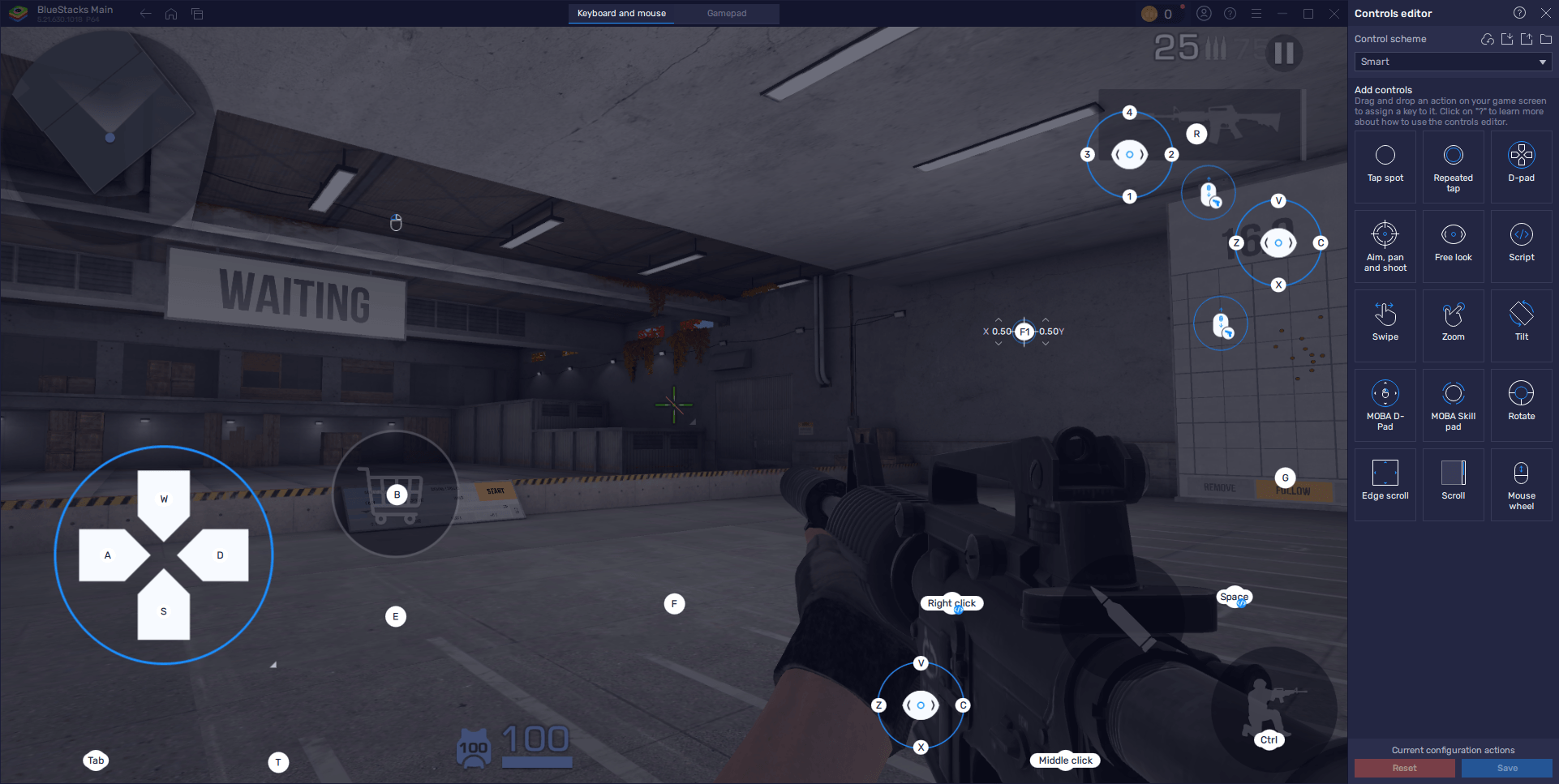 „Master Standoff 2 z Bluestacks Smart Controls”