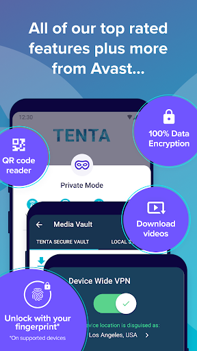 Tenta Private VPN Browser स्क्रीनशॉट 1