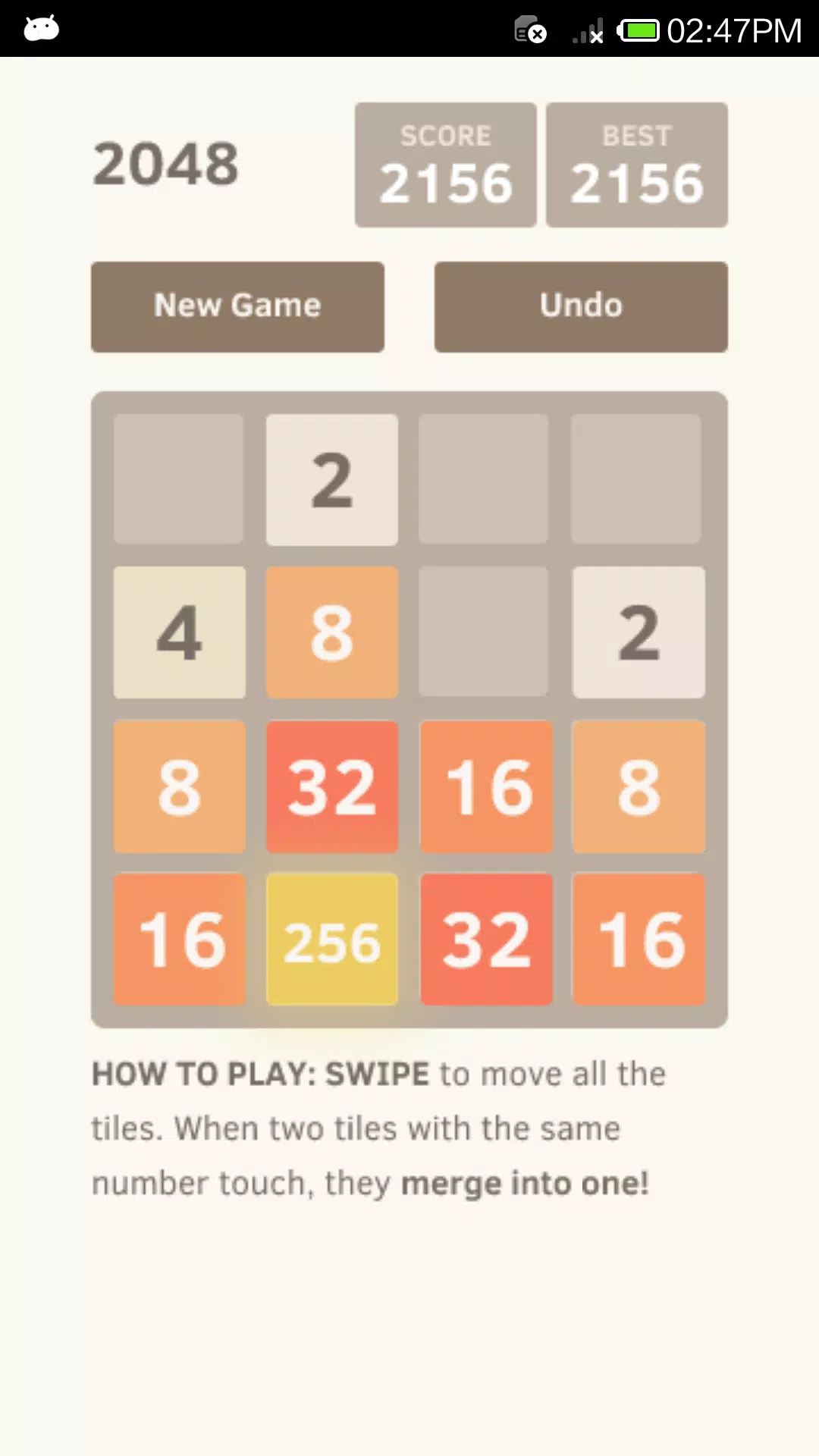 2048 Undo unlimited 스크린샷 1