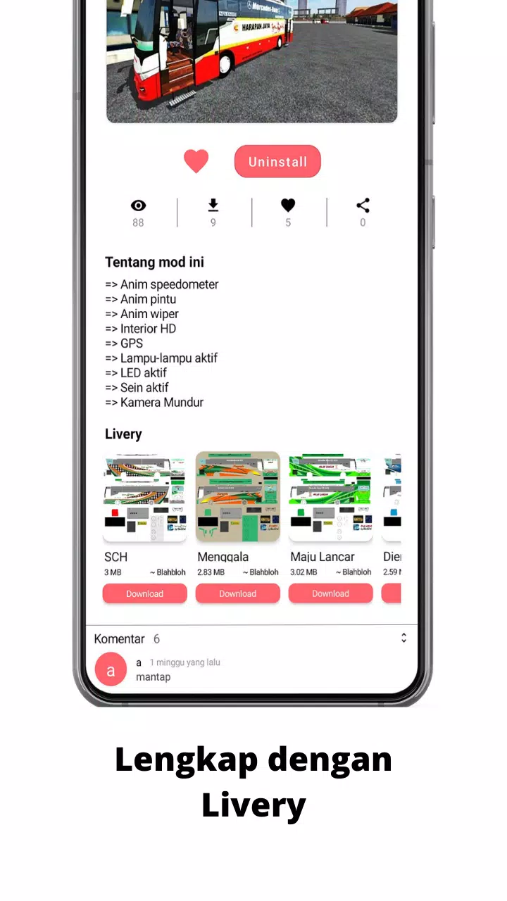 Mod BUSSID Truk Canter Tawakal应用截图第3张