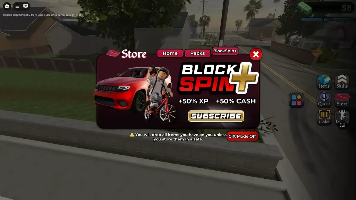 Blockspin Plus BattlePass -menu
