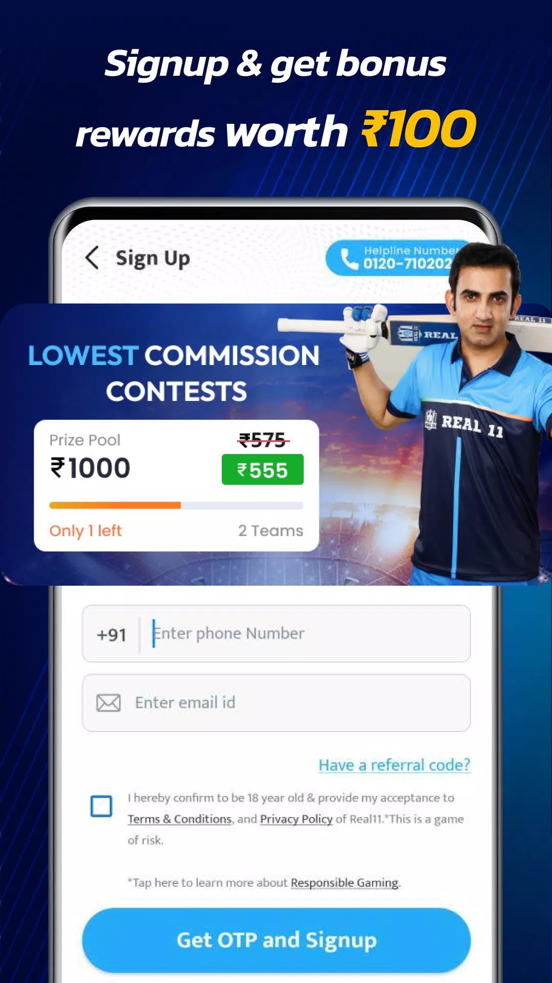 Real11: Play Fantasy Cricket 스크린샷 2