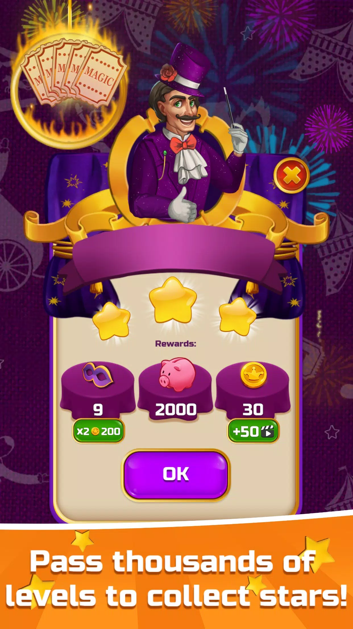 Circus Words: Magic Puzzle Captura de tela 0