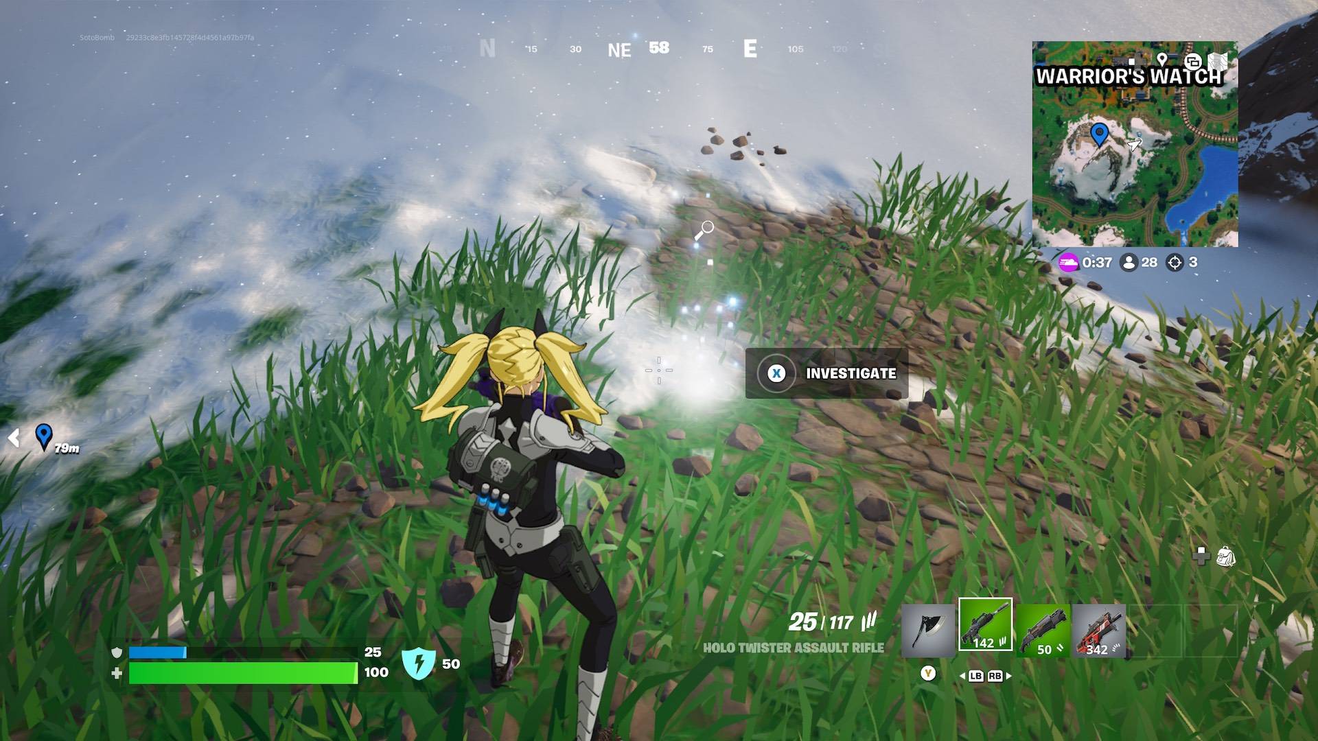 在Fortnite的山區中追蹤彗星