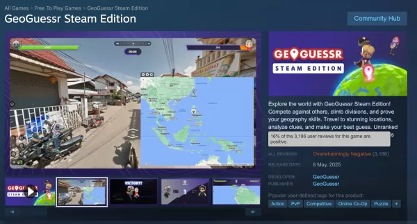 Geoguessr risponde al feedback mentre la versione a vapore si avvicina alle valutazioni di fondo sulla piattaforma di Valve