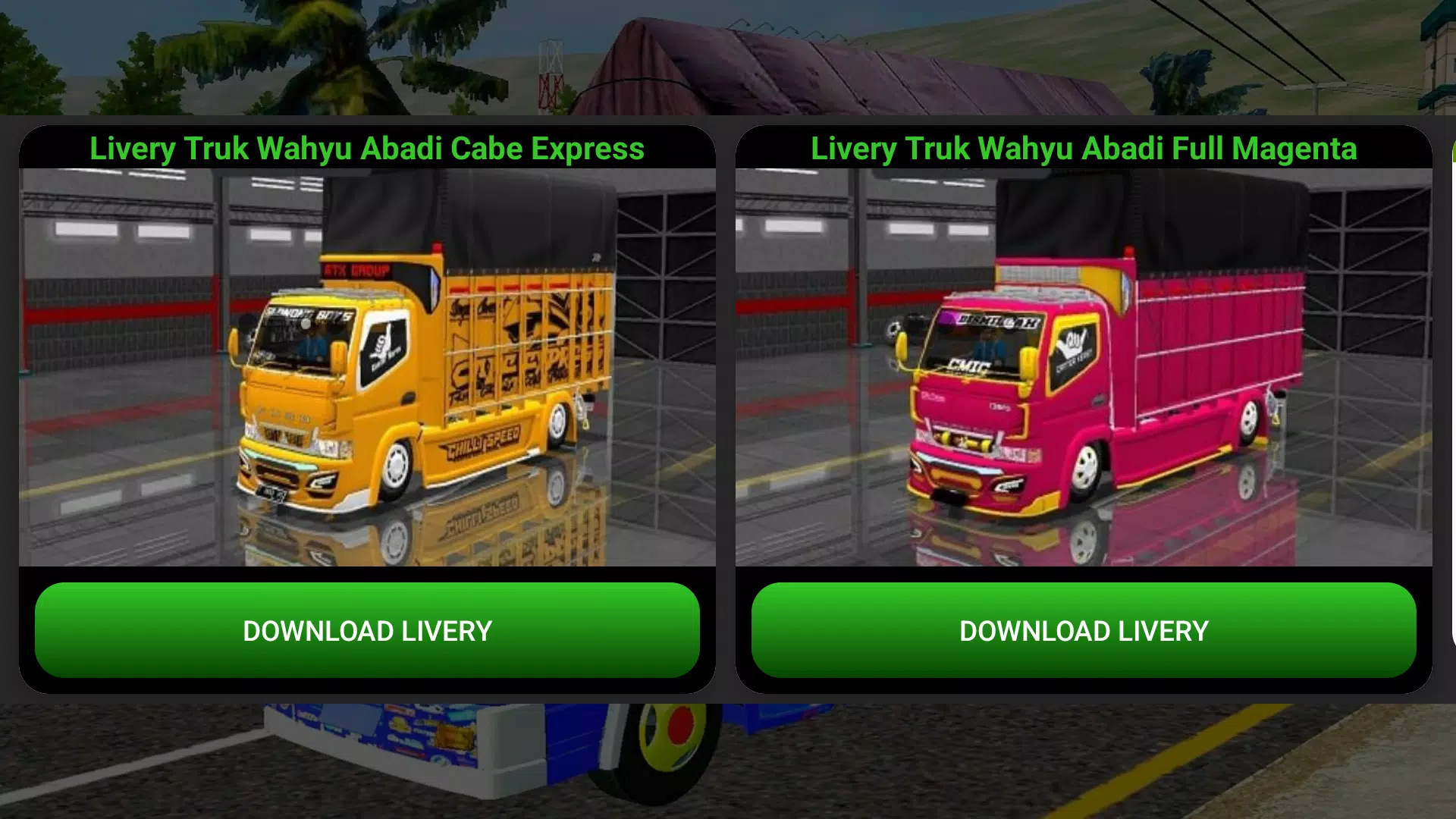 Mod Truck Wahyu Abadi Bussid Capture d'écran 3