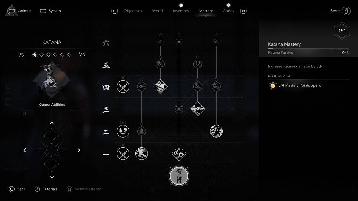 Naoe Skills Assassin 's Creed Shadows Katana