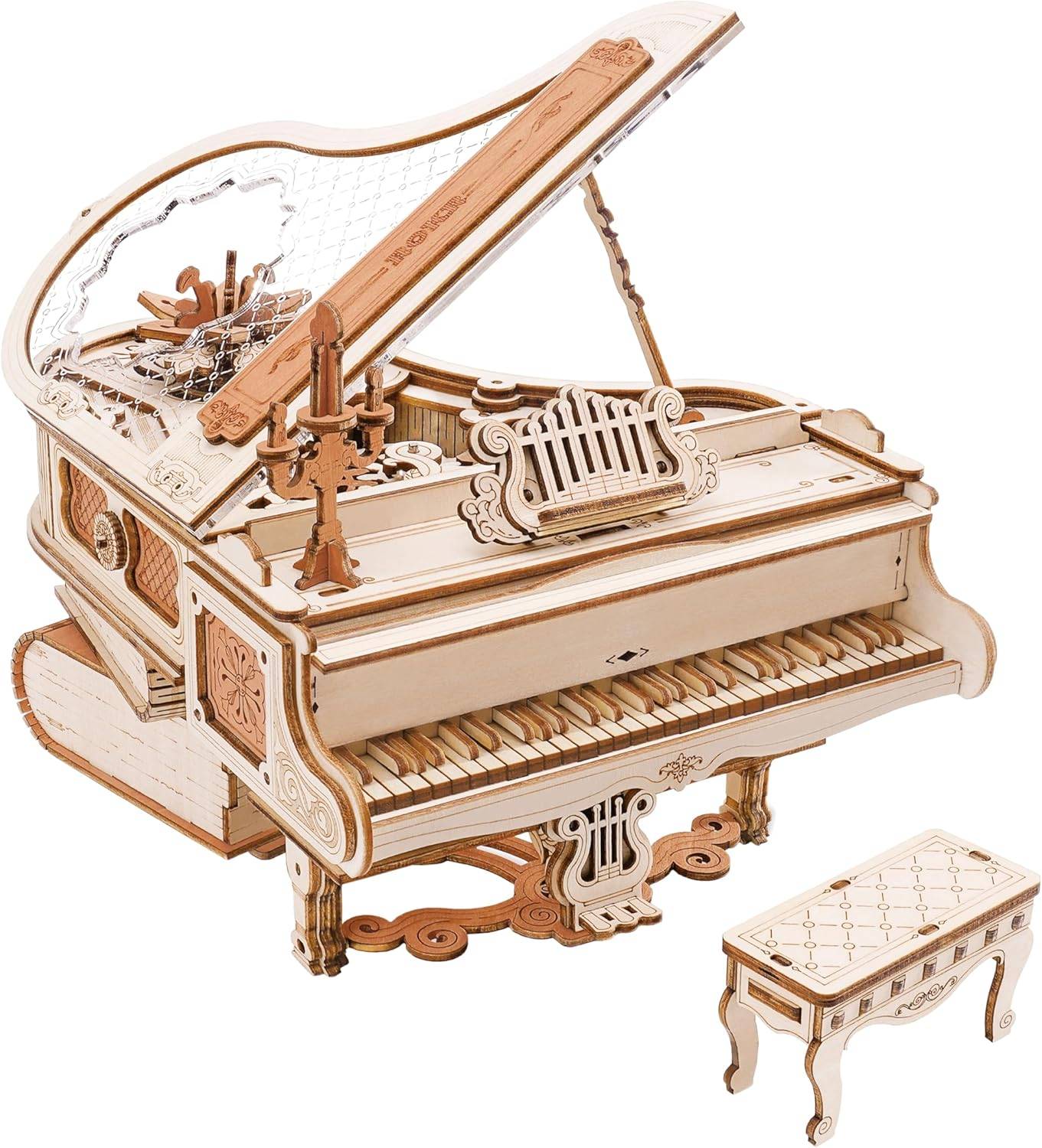 ROKR 3D Wooden Puzzles Piano Model Kit