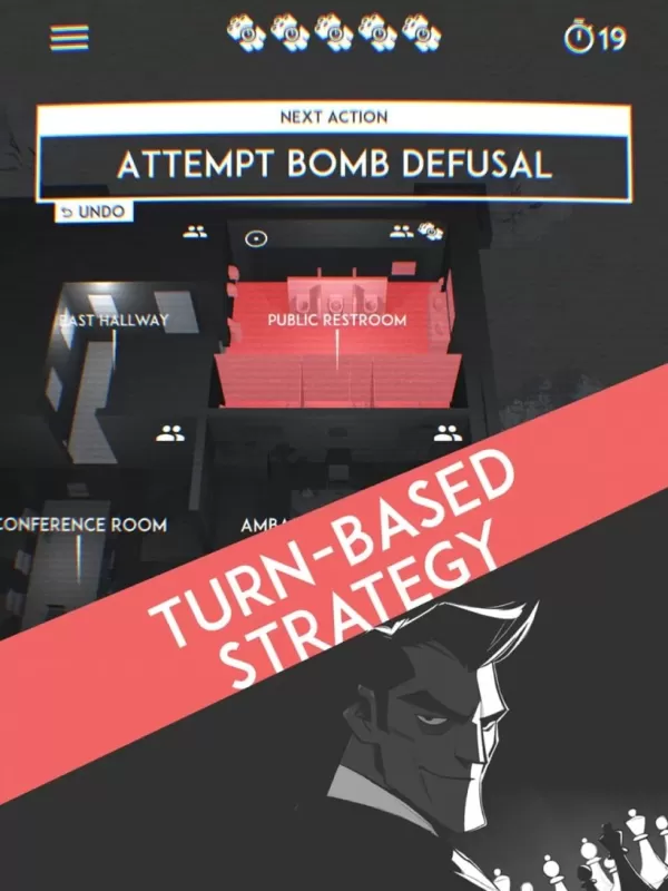 Seven Spies gameplay screenshot showing social deduction mechanics and spy gadgets