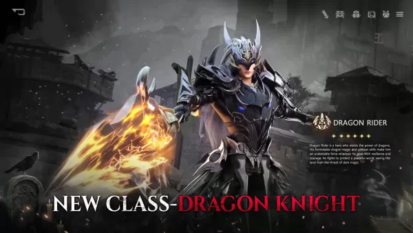 Pantalla de selección de clases de Age of Ashes: Dark Nuns mostrando cinco arquetipos de personajes distintos