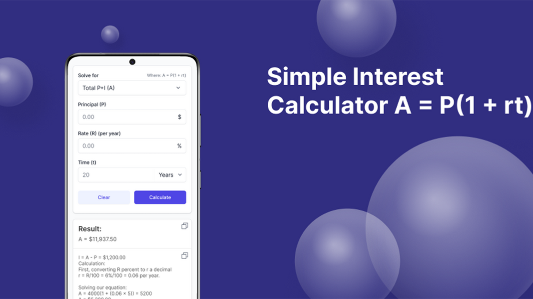 Simple Interest Calculator Captura de tela 2