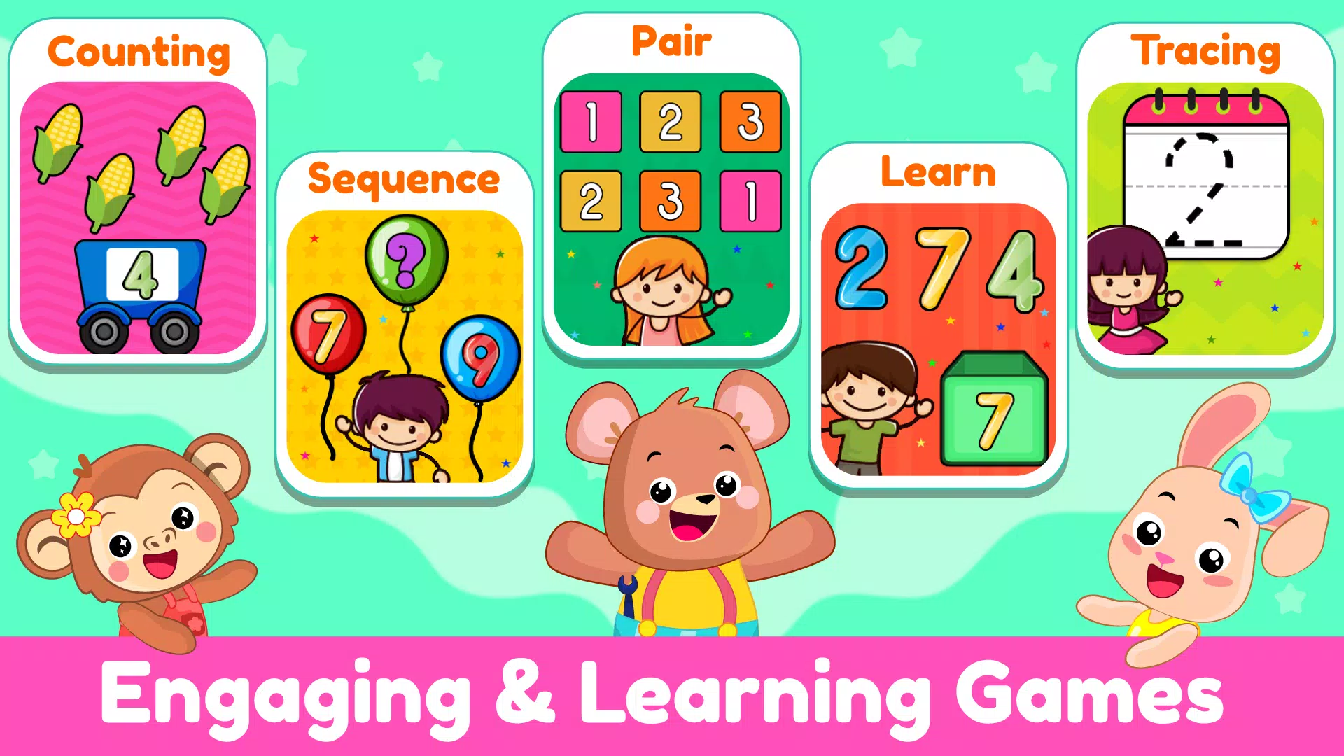 Learn 123 Numbers Kids Games Zrzut ekranu 0