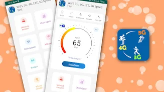 WiFi, 3G, 4GLTE, 5G Speed Test स्क्रीनशॉट 0