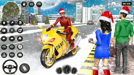 Superhero Bike Taxi: Bike Game Zrzut ekranu 0