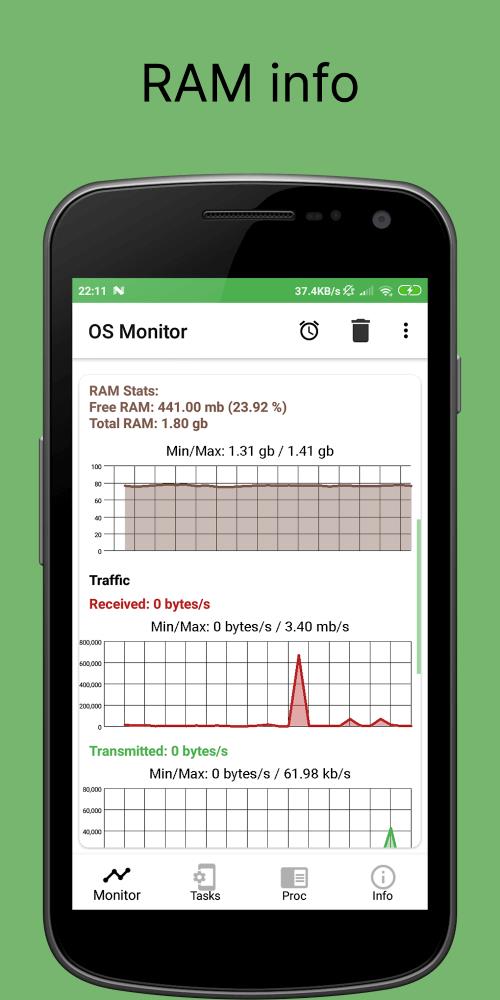 OS Monitor: Tasks Monitor স্ক্রিনশট 1