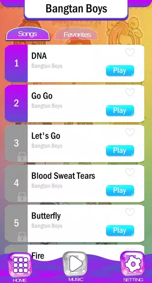 BTS Chibi Piano Tiles স্ক্রিনশট 1